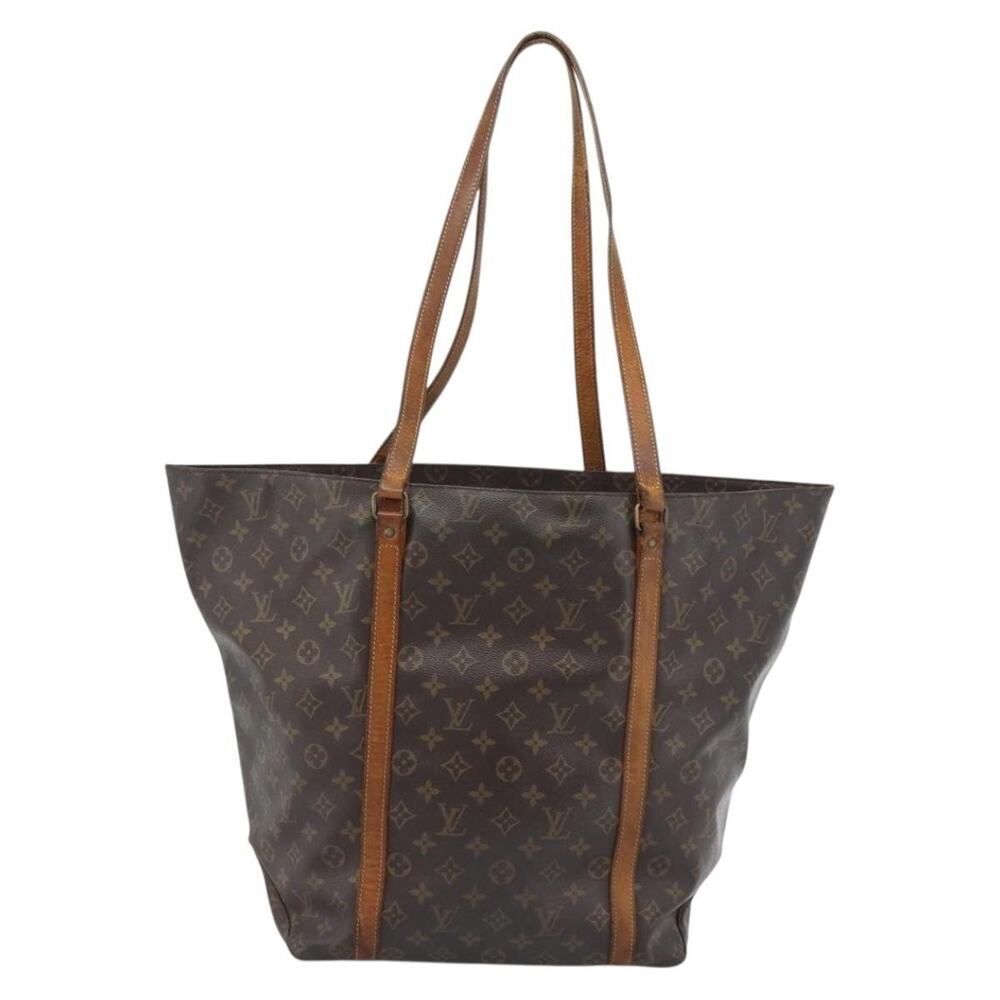 Louis Vuitton Monogram Sac Shopping GM Tote Bag Brown